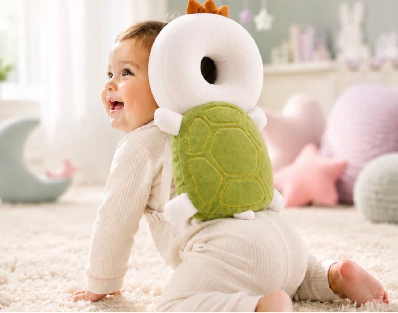 Mochila anticaidas para bebé de tortuga 🐢